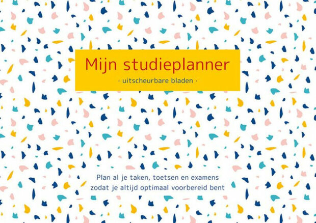 studieplanner Terrazzo 30 x 21 cm papier geel