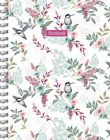 notitieboek Romantic Garden 21 x 16 cm papier multicolor