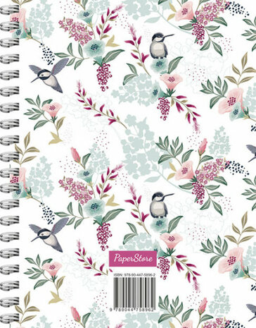 notitieboek Romantic Garden 21 x 16 cm papier multicolor