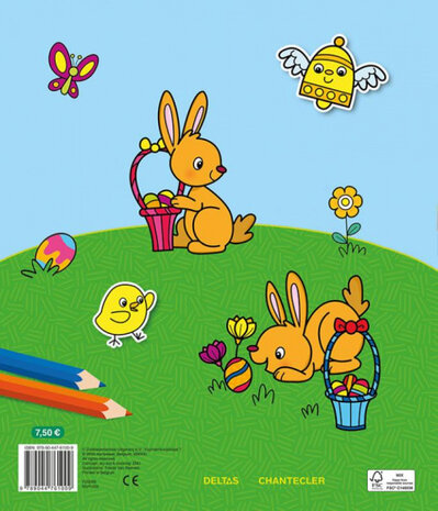 stickerboek Pasen 28 x 24 cm paperback 20 bladzijdes