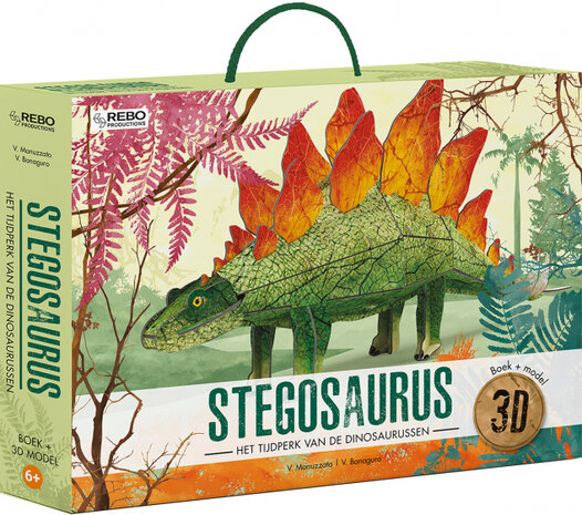 boek + model Stegosaurus junior karton 2-delig