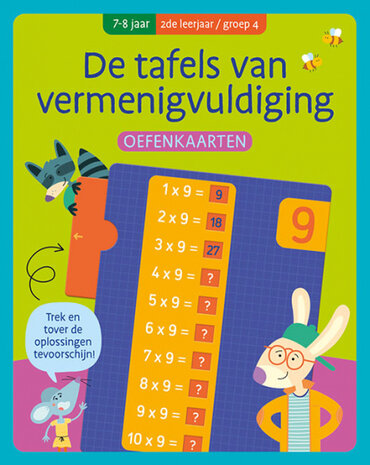 Oefenkaarten - De tafels van vermenigvuldiging (7-8 j.)