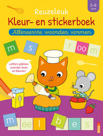 Reuzeleuk kleur- en stickerboek - Allereerste woorden vormen