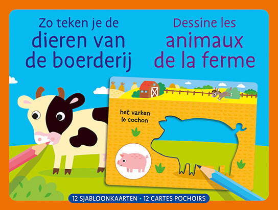 sjabloonkaarten Zo teken je de dieren van de boerderij