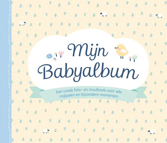 fotoboek Mijn babyalbum junior karton beige