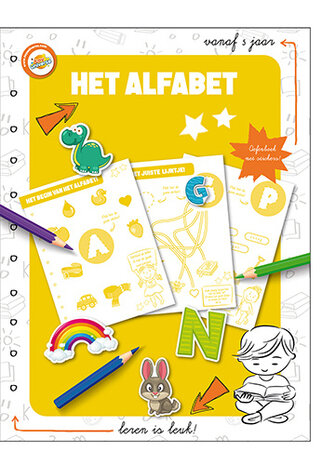 educatief boek alfabet junior geel