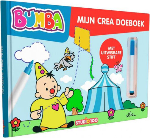 doeboek Bumba &quot;Mijn crea doeboek&quot;  karton blauw