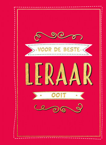 Voor de beste leraar ooit