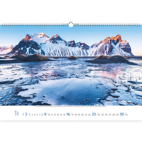 wandkalender Ijsland 2022 papier 39 x 58 cm