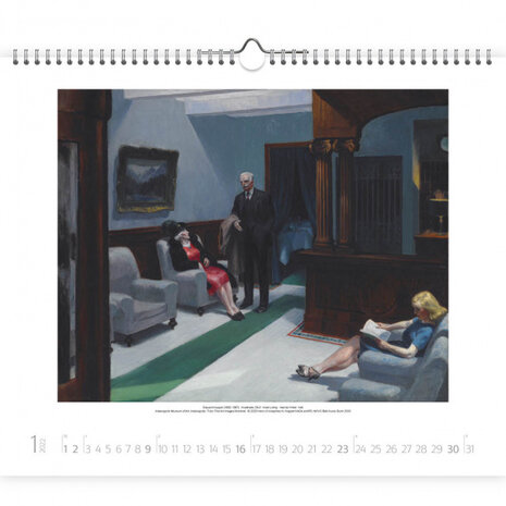 kalender Edward Hopper 2022 papier 46 x 55 cm