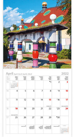 wandkalender 2022 Hundertwasser Architektur 30 cm