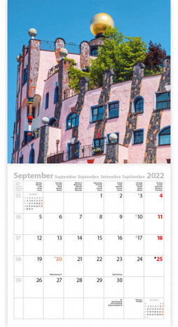 wandkalender 2022 Hundertwasser Architektur 30 cm
