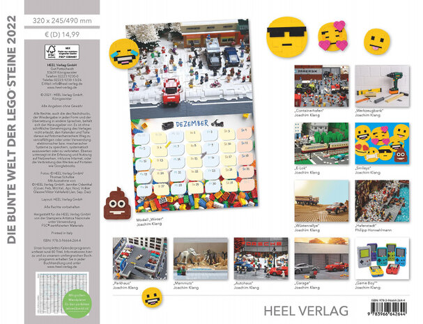 wandkalender 2022 Lego 24,5 x 32 cm papier