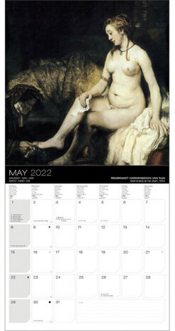 wandkalender 2022 Rembrandt 30 x 30 cm papier