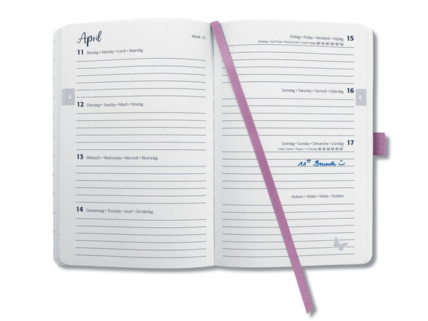 weekagenda 2022 Jolie Flair A6 hardcover lila