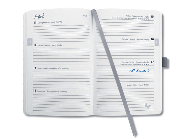 weekagenda 2022 Jolie Flair A6 hardcover grijs