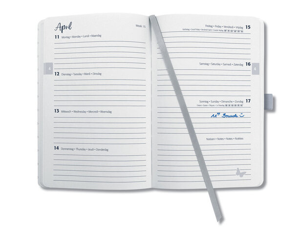 weekagenda 2022 Jolie A6 hardcover grijs