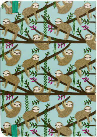 agenda 2022 Sloths 12,7 x 17,8 cm papier groen