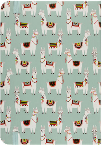 agenda 2022 Llamas 12,7 x 17,8 cm papier groen