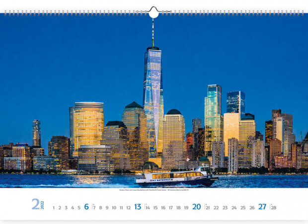 wandkalender 2022 New York Panorama 39 x 58 cm papier