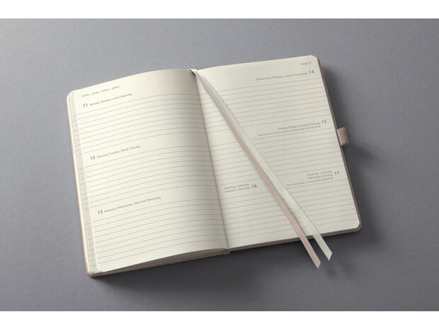 weekagenda 2022 Conceptum A6 hardcover taupe 176 pagina&#039;s