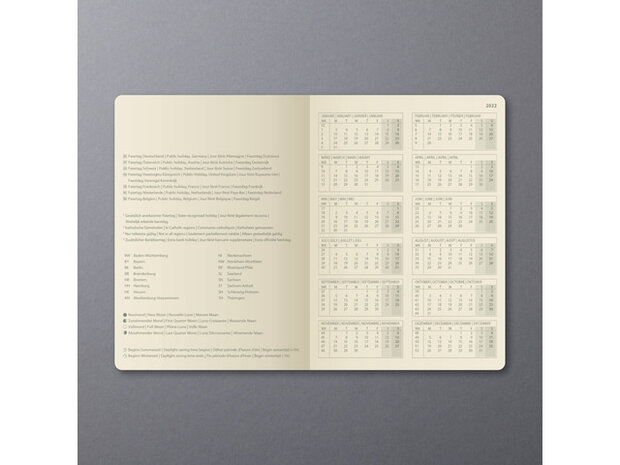 weekagenda 2022 Conceptum A6 hardcover blauw 176 pagina&#039;s