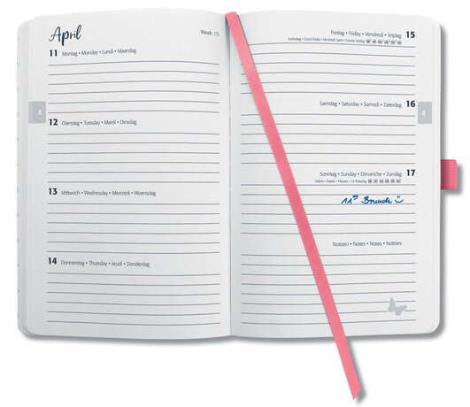 weekagenda 2022 Jolie A6 hardcover rood 174 pagina&#039;s
