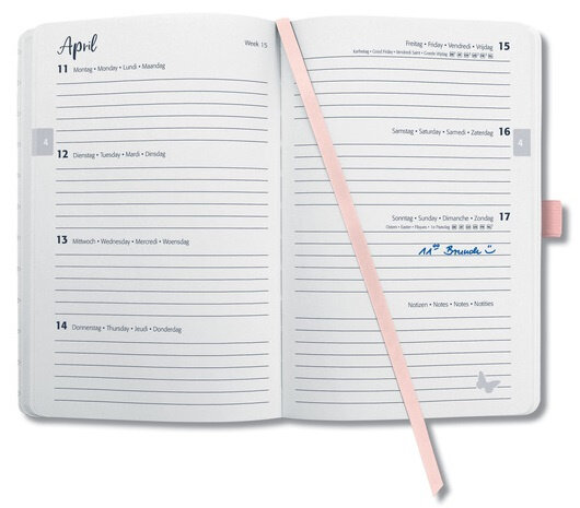 weekagenda 2022 Jolie A6 hardcover roze 174 pagina&#039;s