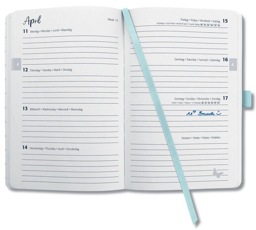 weekagenda 2022 Jolie A5 hardcover blauw 174 pagina&#039;s