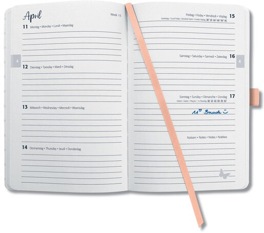weekagenda 2022 Jolie A6 hardcover zwart 174 pagina&#039;s