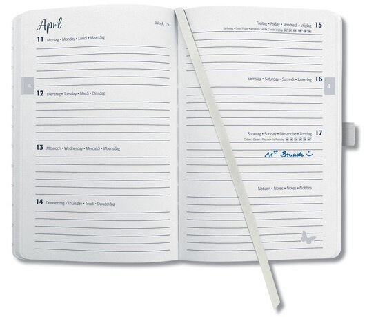 weekagenda 2022 Jolie A6 hardcover violet 174 pagina&#039;s