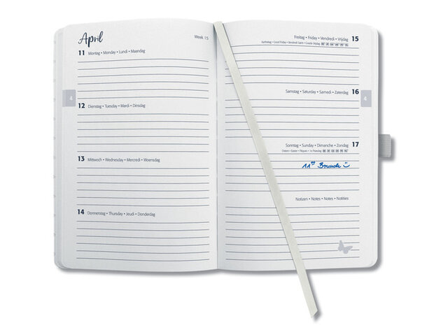 weekagenda 2022 Jolie A5 hardcover blauw 174 pagina&#039;s