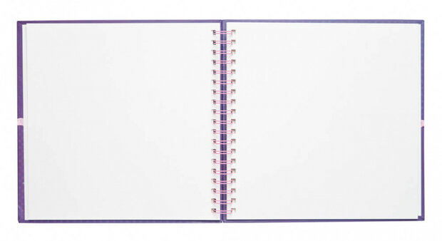 fotoalbum Love 26 x 26 cm ringband paars 40 pagina&#039;s