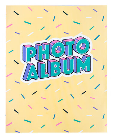 fotoalbum 90&#039;s paperback 13 x 20 cm papier geel