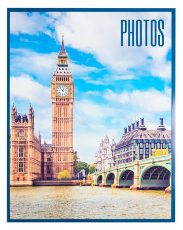 fotoalbum Londen paperback 13 x 20 cm papier blauw