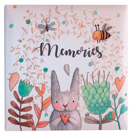 fotoalbum Cute Rabbit hardcover 10 x 15 cm roze