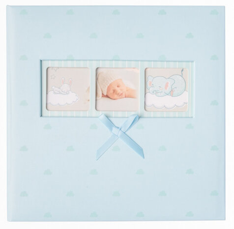 fotoalbum Baby Polka hardcover 10 x 15 cm blauw