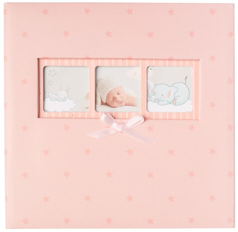 fotoalbum Baby Polka hardcover 10 x 15 cm roze
