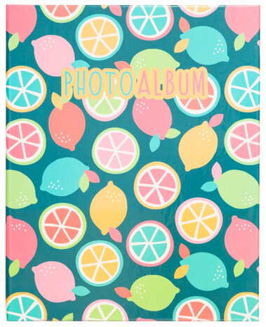 fotoalbum Orange hardcover 10 x 15 cm groen
