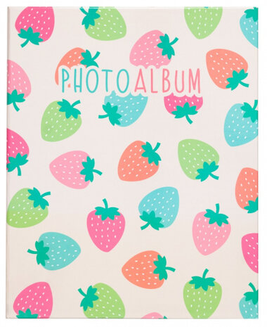 fotoalbum Strawberry hardcover 10 x 15 cm roze
