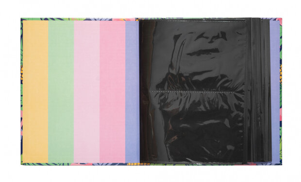 fotoalbum Tropical hardcover 10 x 15 cm blauw/groen