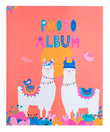 fotoalbum Lama hardcover 13 x 20 cm oranje