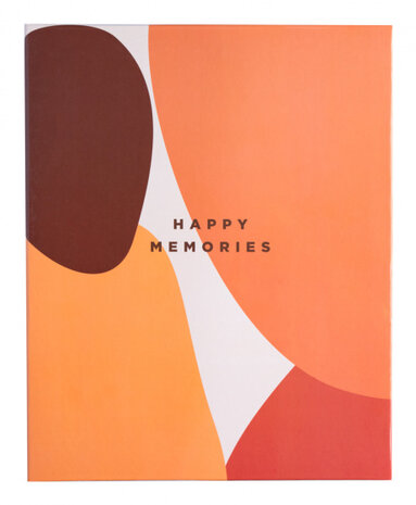 fotoalbum Happy memories hardcover 13 x 20 cm oranje