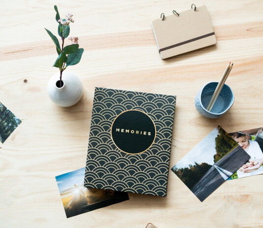 fotoalbum Memories hardcover 22,5 x 28,3 cm zwart