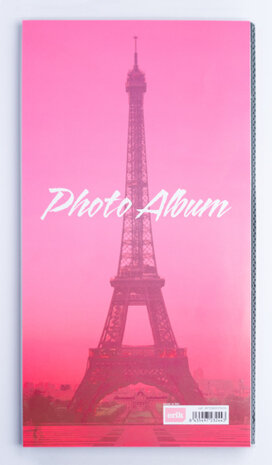 fotoalbum Paris paperback 10 x 15 cm roze