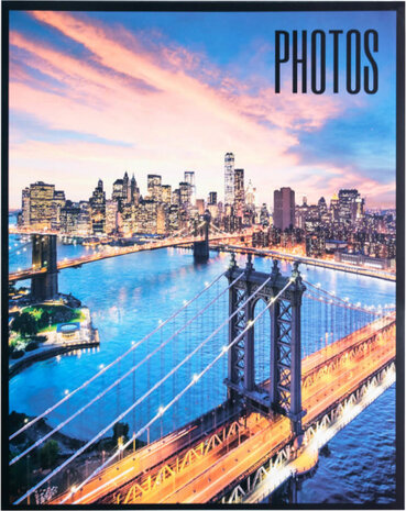 fotoalbum New York paperback 13 x 20 cm blauw