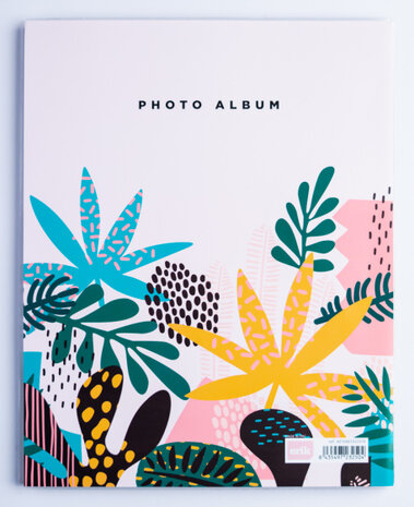 fotoalbum Abstract Tropics paperback 13 x 20 cm roze