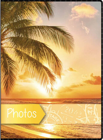 insteekalbum Viaggio 10 x 15 cm geel/zwart 40 foto&#039;s