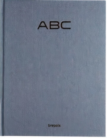 adresboek ABC 16,8 x 22 cm papier/karton grijs
