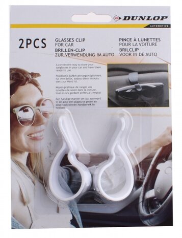 brilclip kunststof 6 cm 2 stuks wit